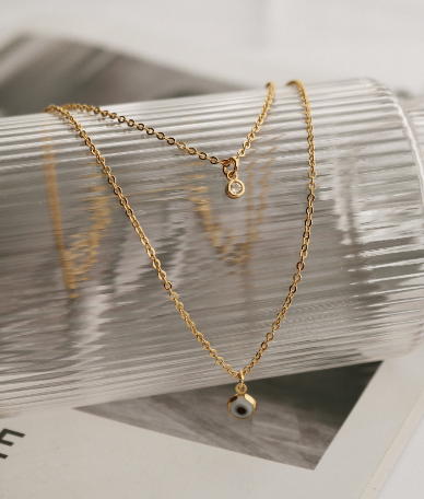 Double Necklace Greek eye