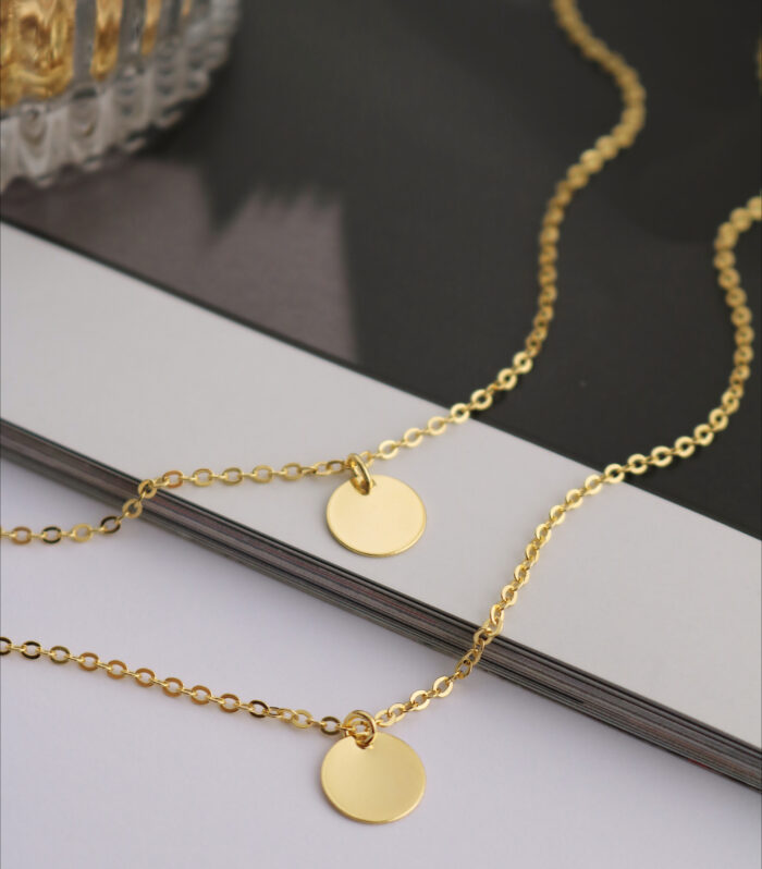 Double medal necklace