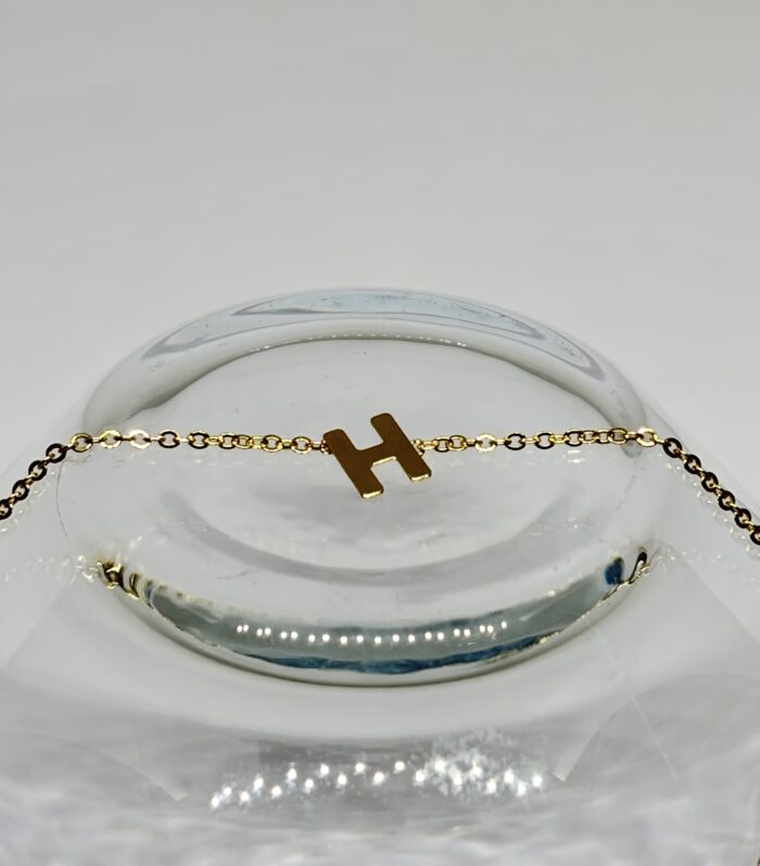 H necklace - Gold plated