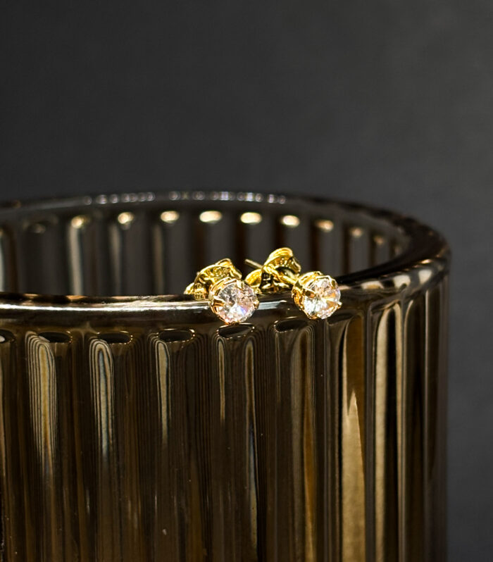 Small zircon earrings