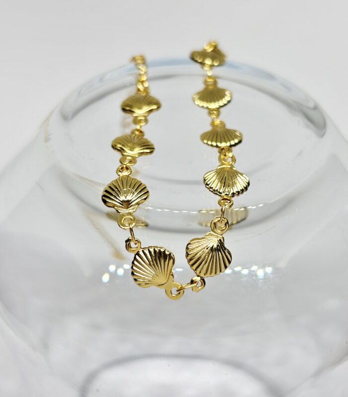 Summer shell bracelet gold-plated