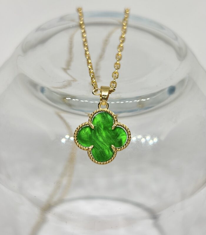 Ireland green necklace - Gold plated