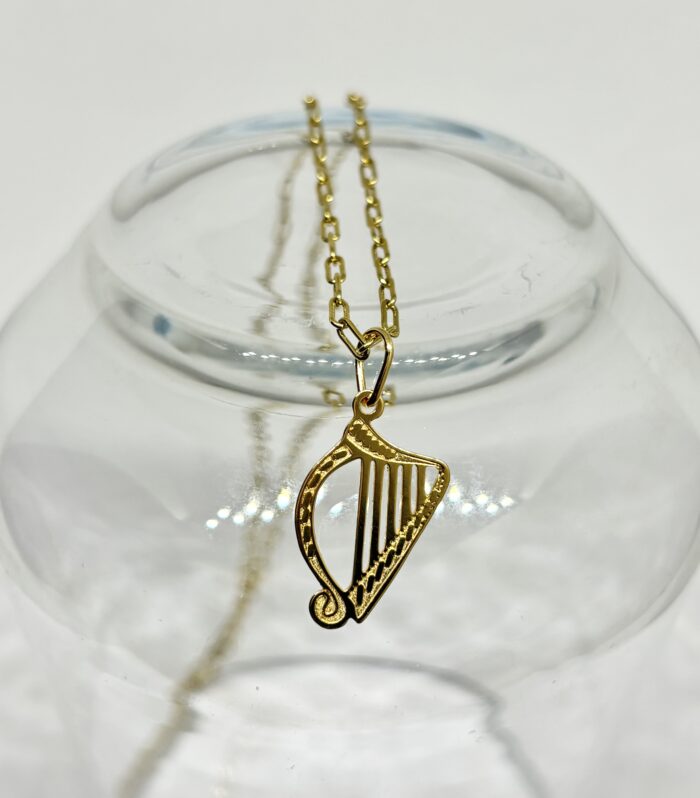 Gold plated Harp necklace
